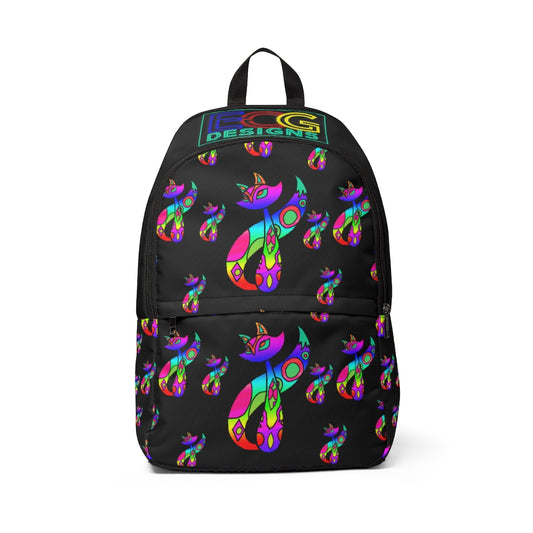 Rainbow Cat  Unisex Fabric Backpack