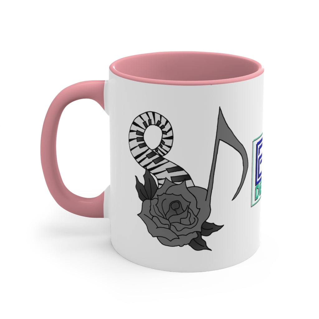 Musical Rose Accent Coffee Mug, 11oz