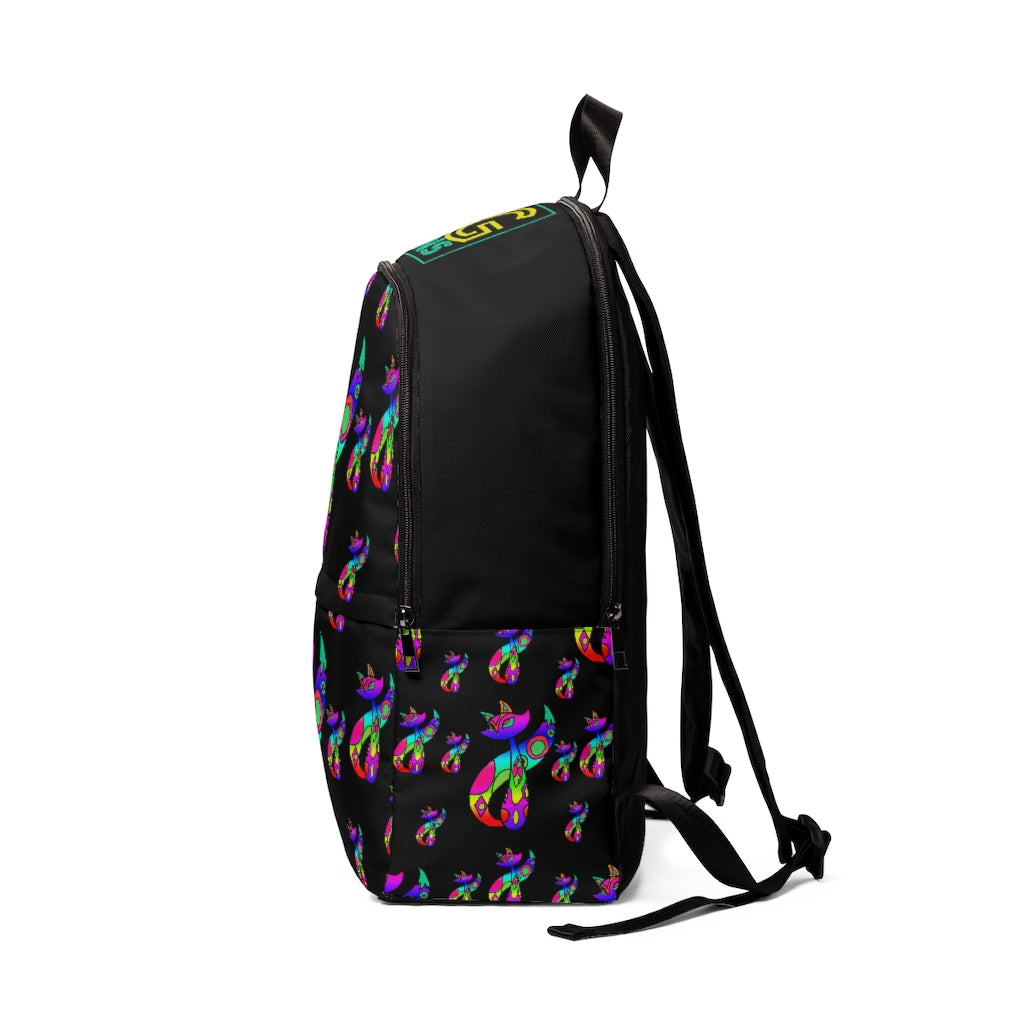 Rainbow Cat  Unisex Fabric Backpack