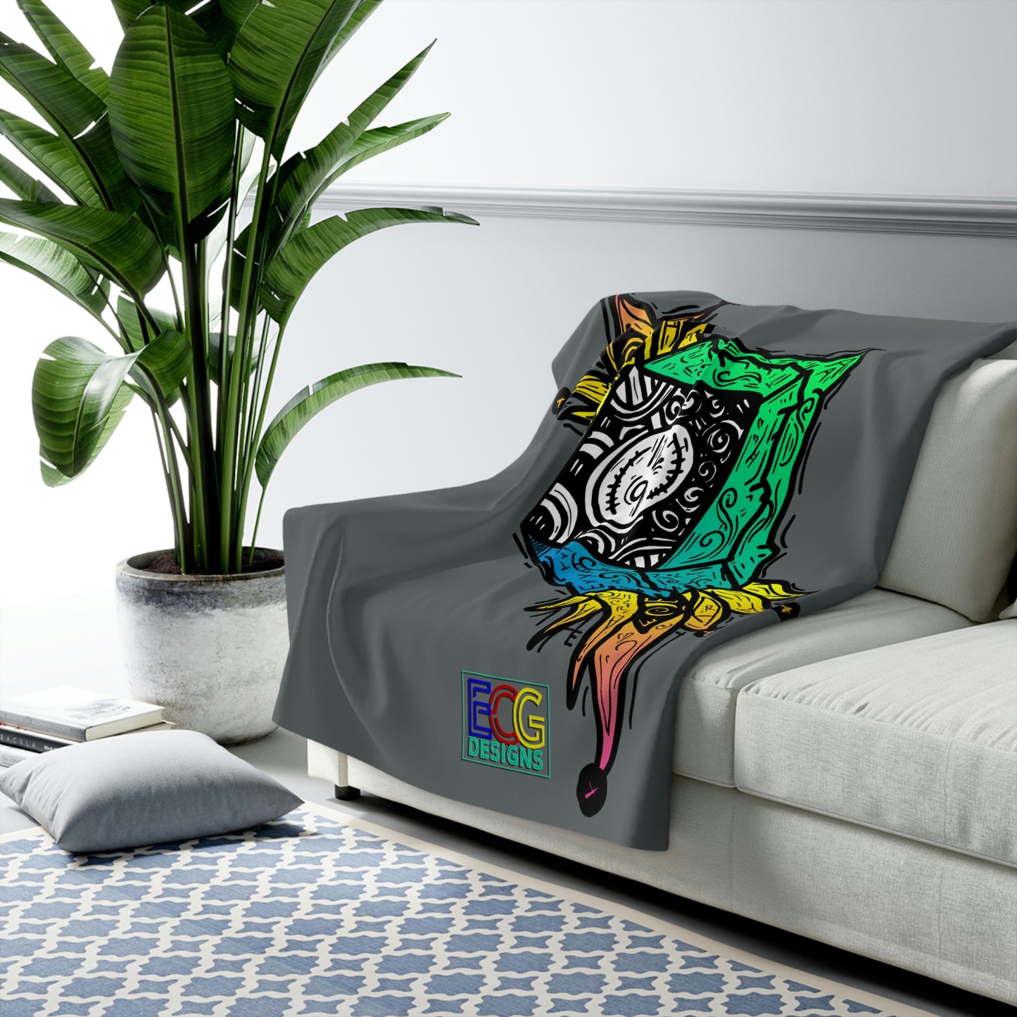 A Clock in a Box Sherpa Fleece Blanket