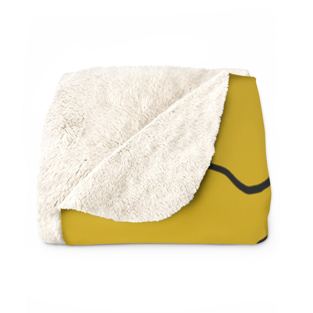 Cheesy Pizza Sherpa Fleece Blanket