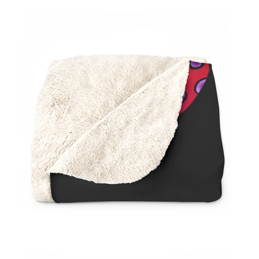 Pink Shroom Sherpa Fleece Blanket