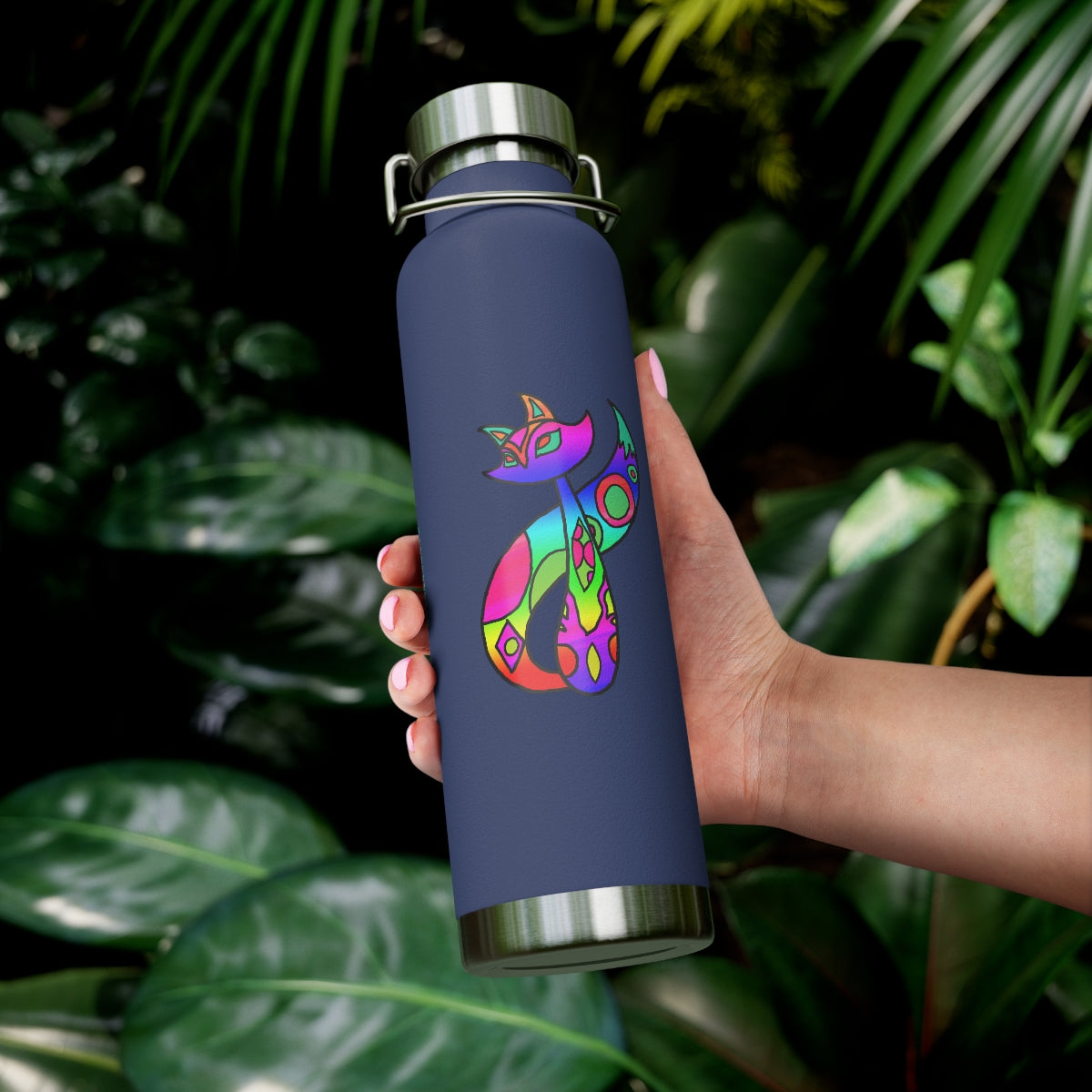 Rainbow Cat 22oz Vacuum Insulated Bottle