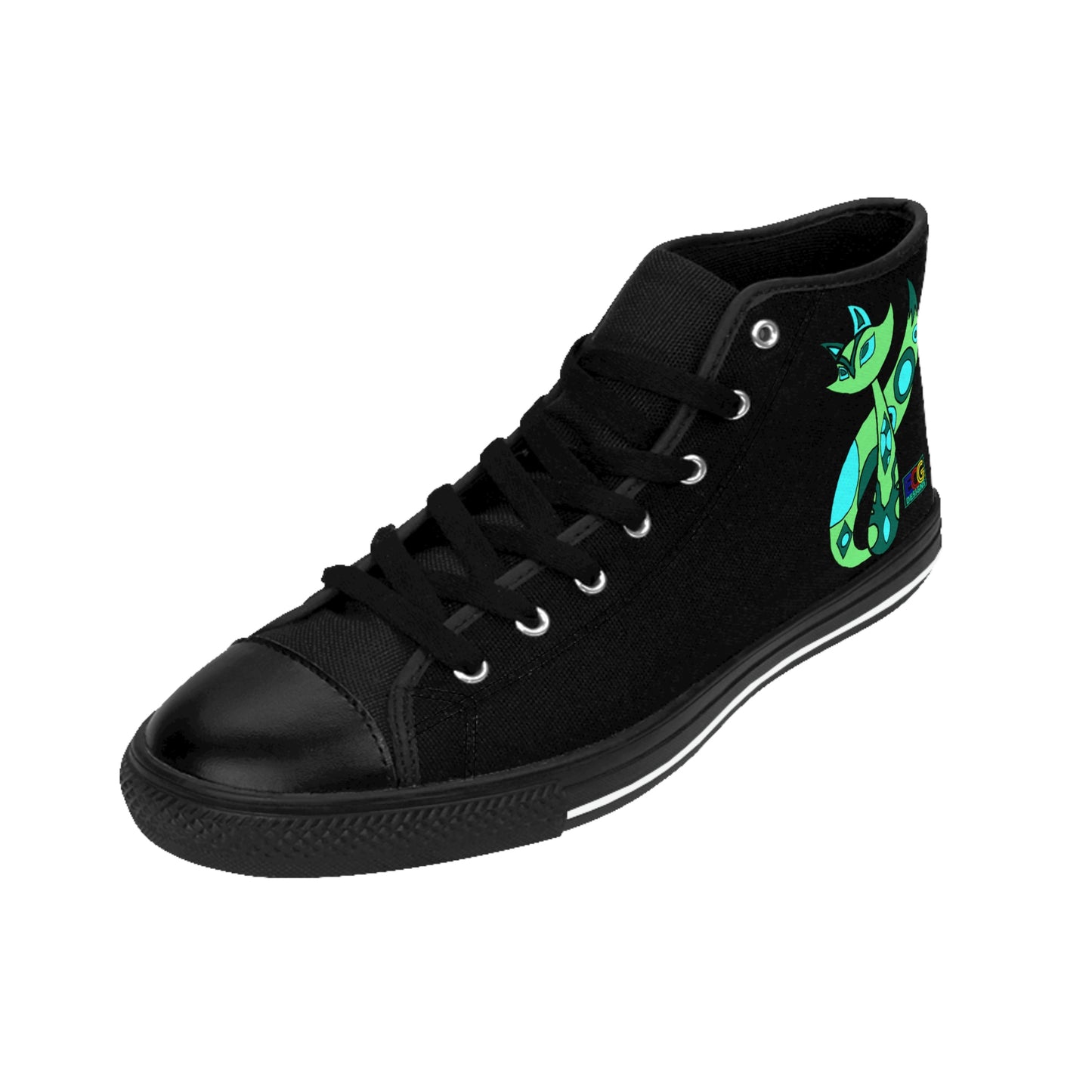 Green Cat Men's Classic Sneakers