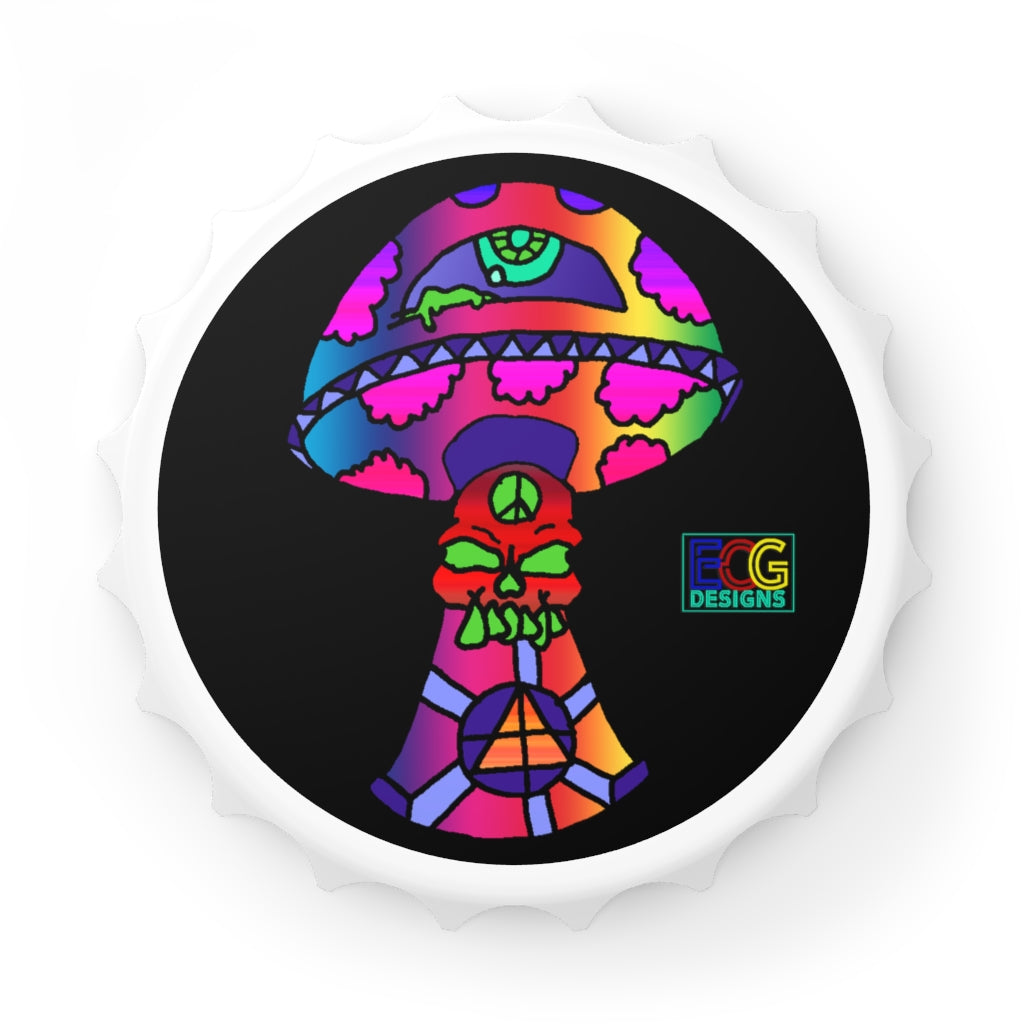 Rainbow Skull Shroom Bottle Opener