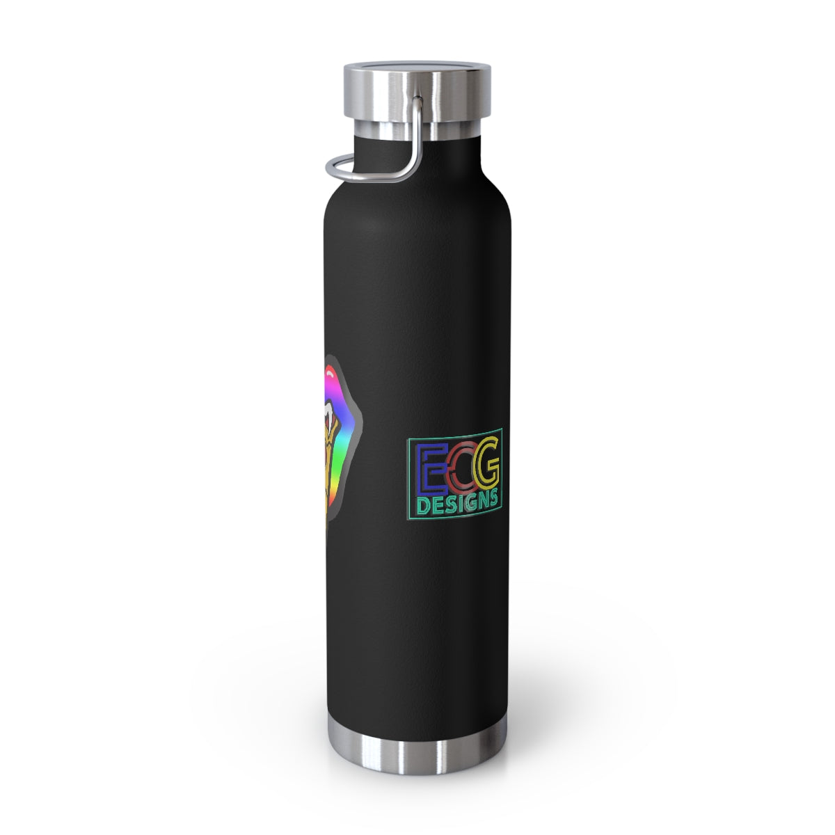 Rainbow Pizza Tongue 22oz Vacuum Insulated Bottle