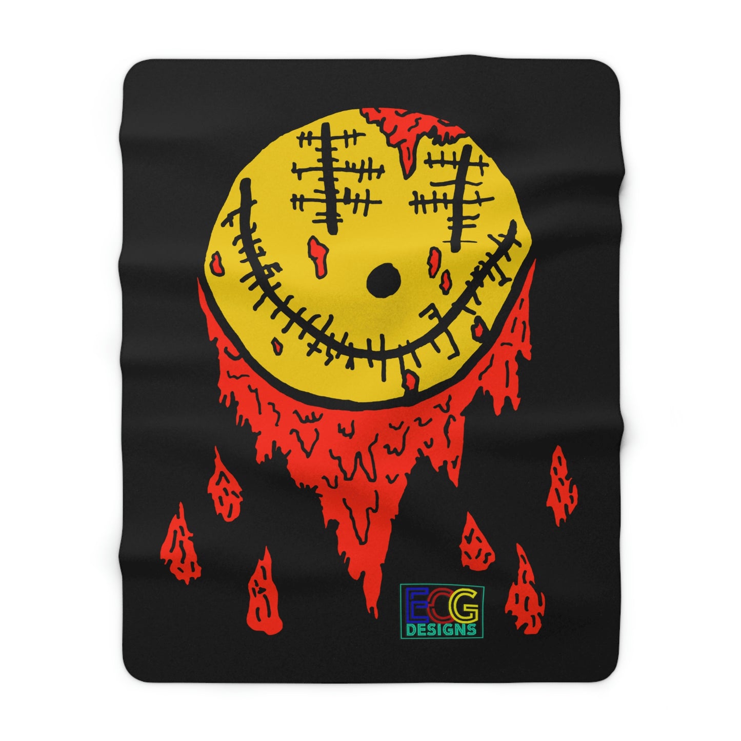 The Bloody Smile Sherpa Fleece Blanket