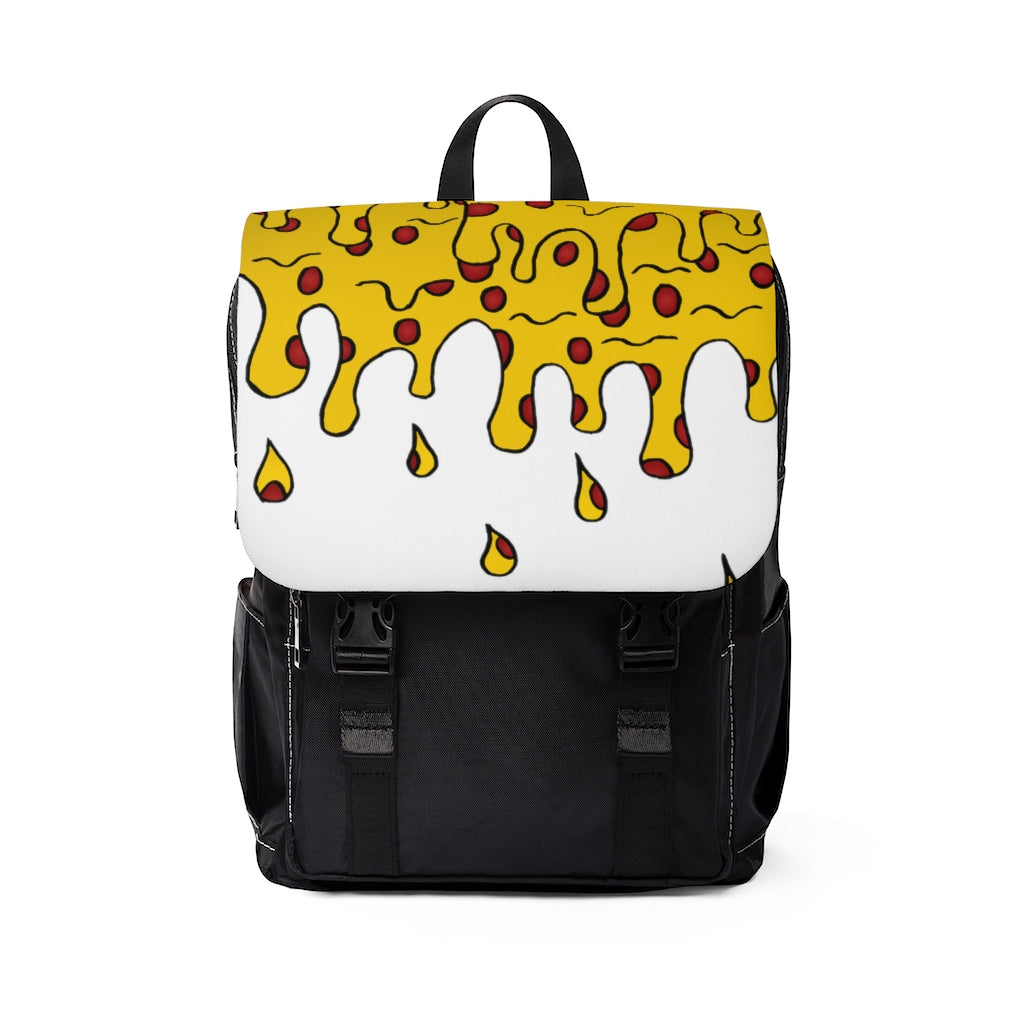 Cheesy Pizza Unisex Casual Shoulder Backpack