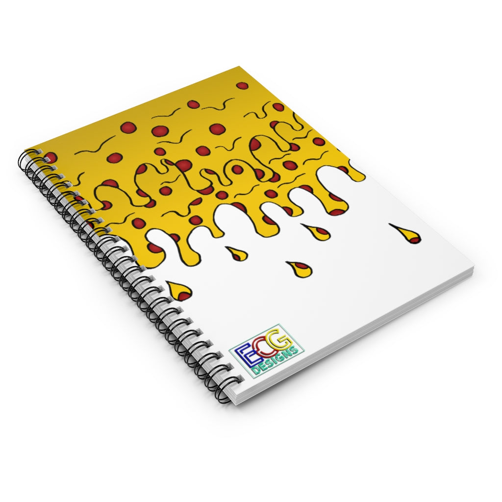 Cheesy Pizza Spiral Notebook - Ruled Line