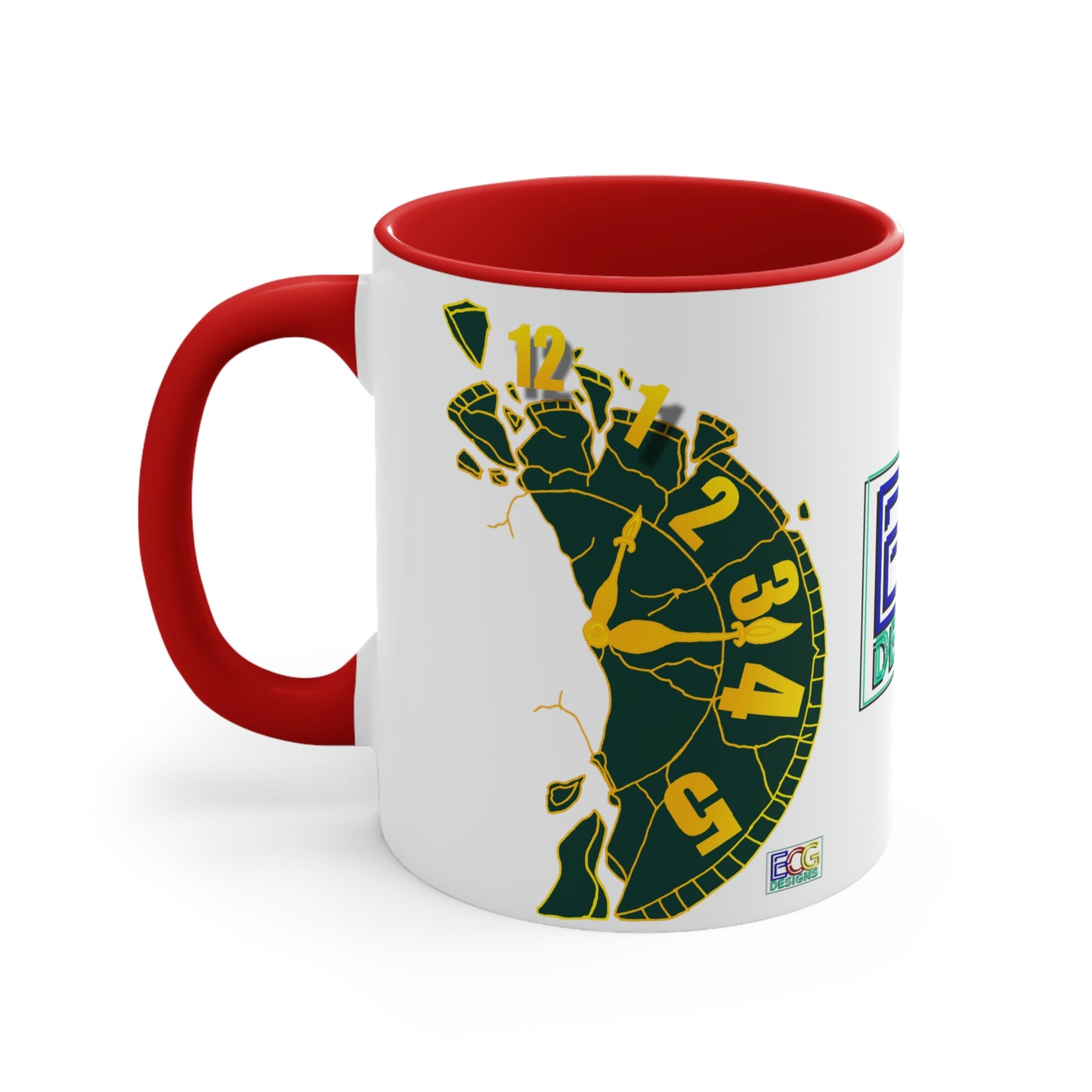 Broken Clock Accent Coffee Mug, 11oz