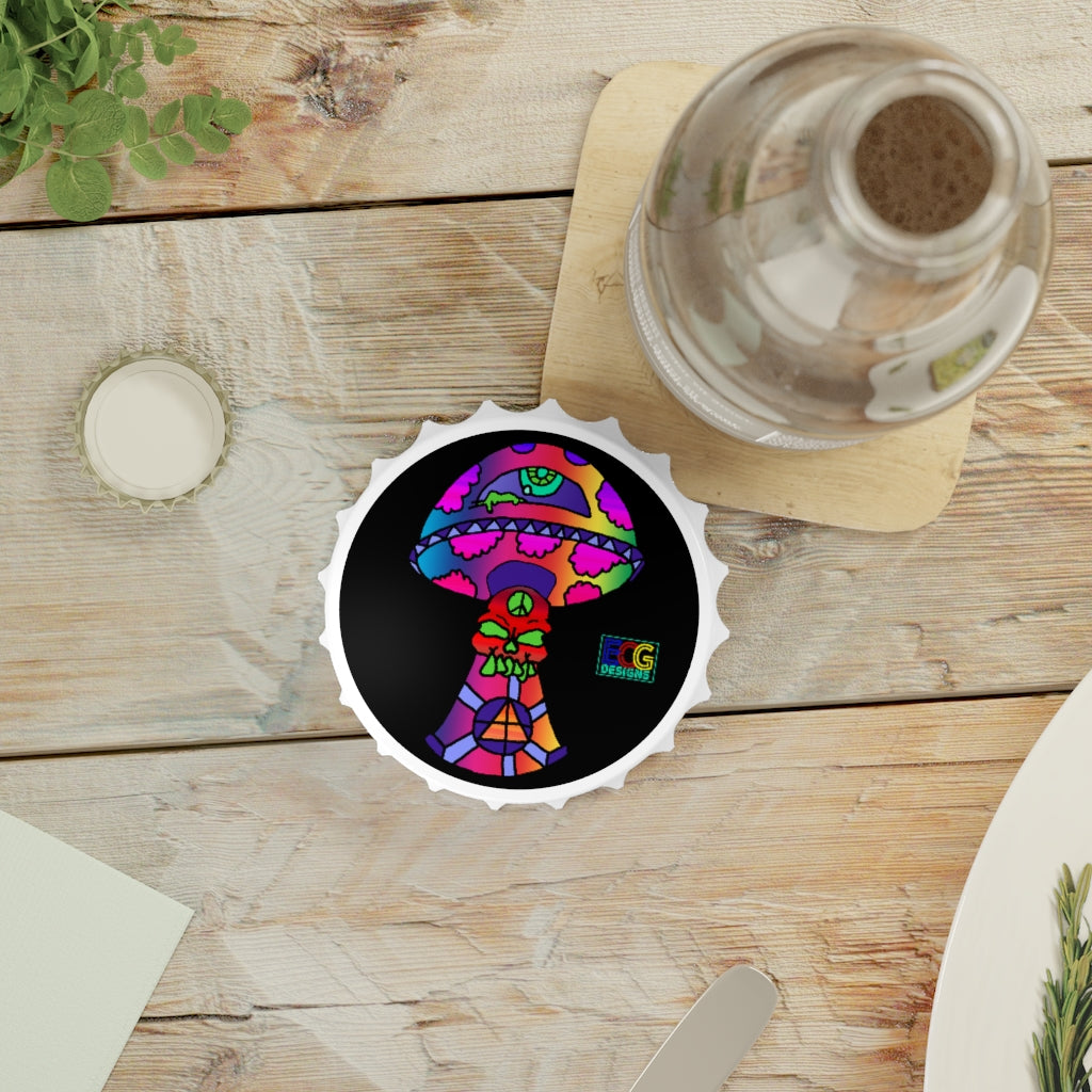 Rainbow Skull Shroom Bottle Opener