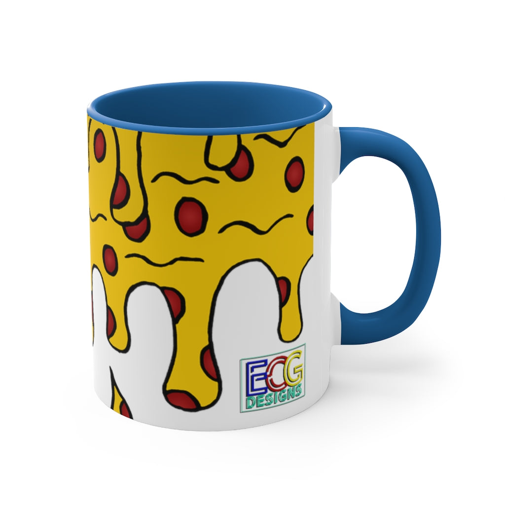 Cheesy Pizza Accent Coffee Mug, 11oz