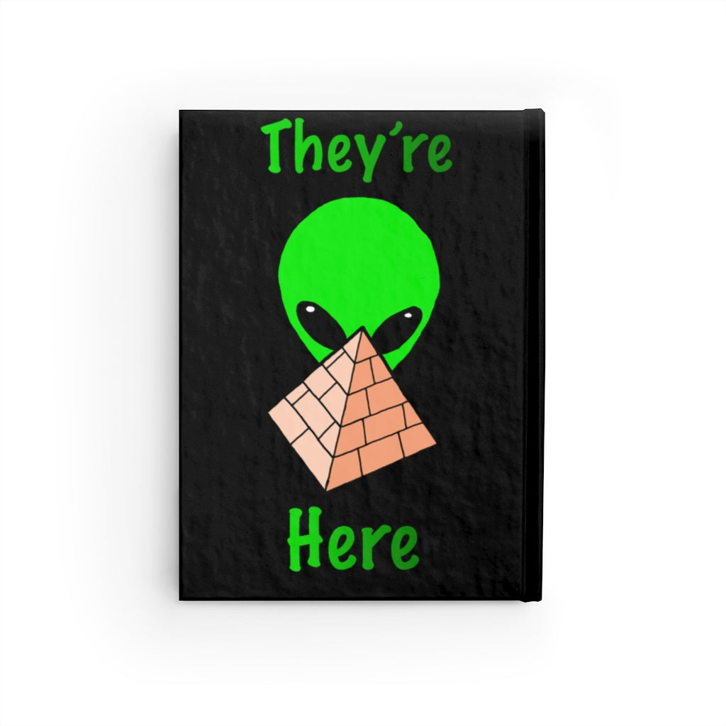 Green Alien Pyramid Journal - Ruled Line