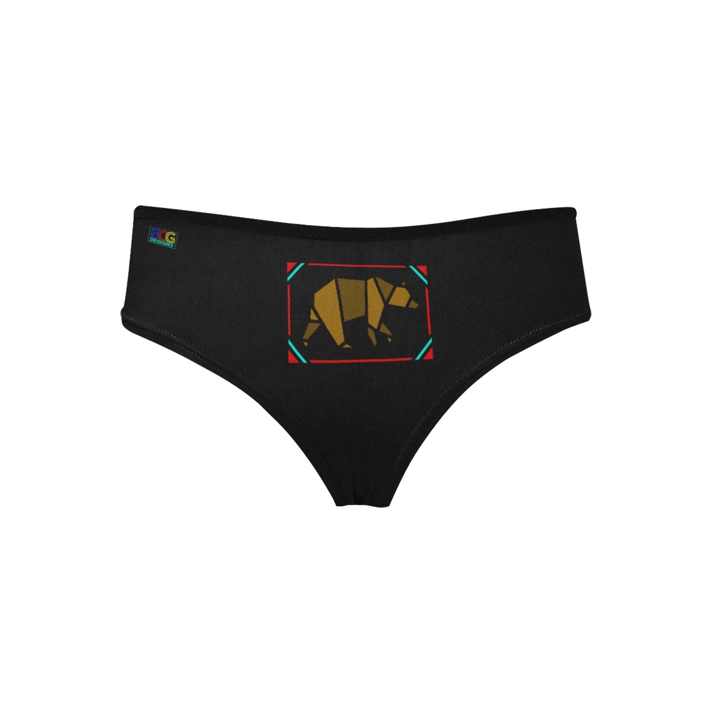 Brown Box Bear Women's Hipster Panties (Model L33)