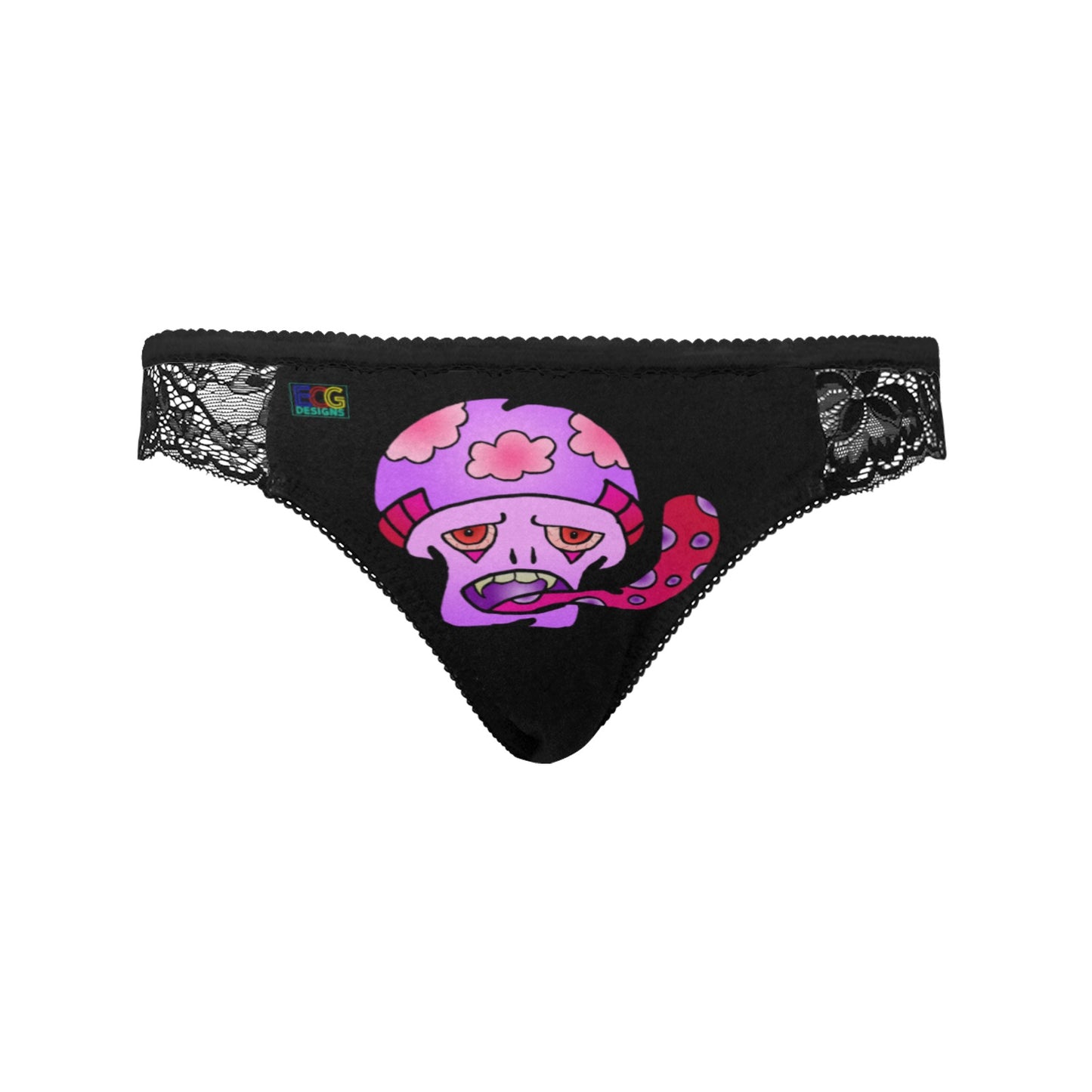 Pink Shroom Women's Lace Panty (Model L41)