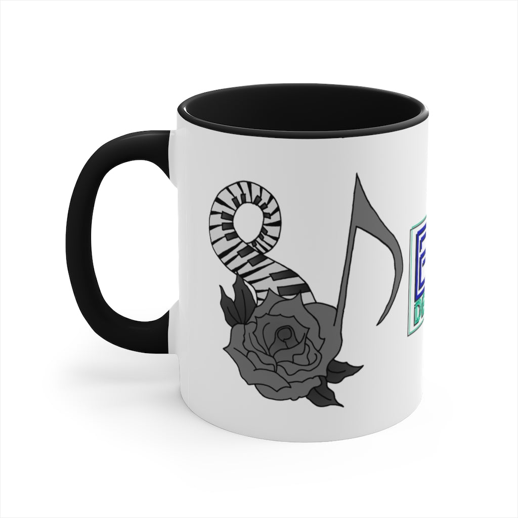 Musical Rose Accent Coffee Mug, 11oz