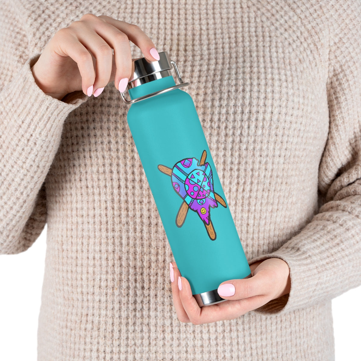 Blue and Purple Melted Popsicle 22oz Vacuum Insulated Bottle