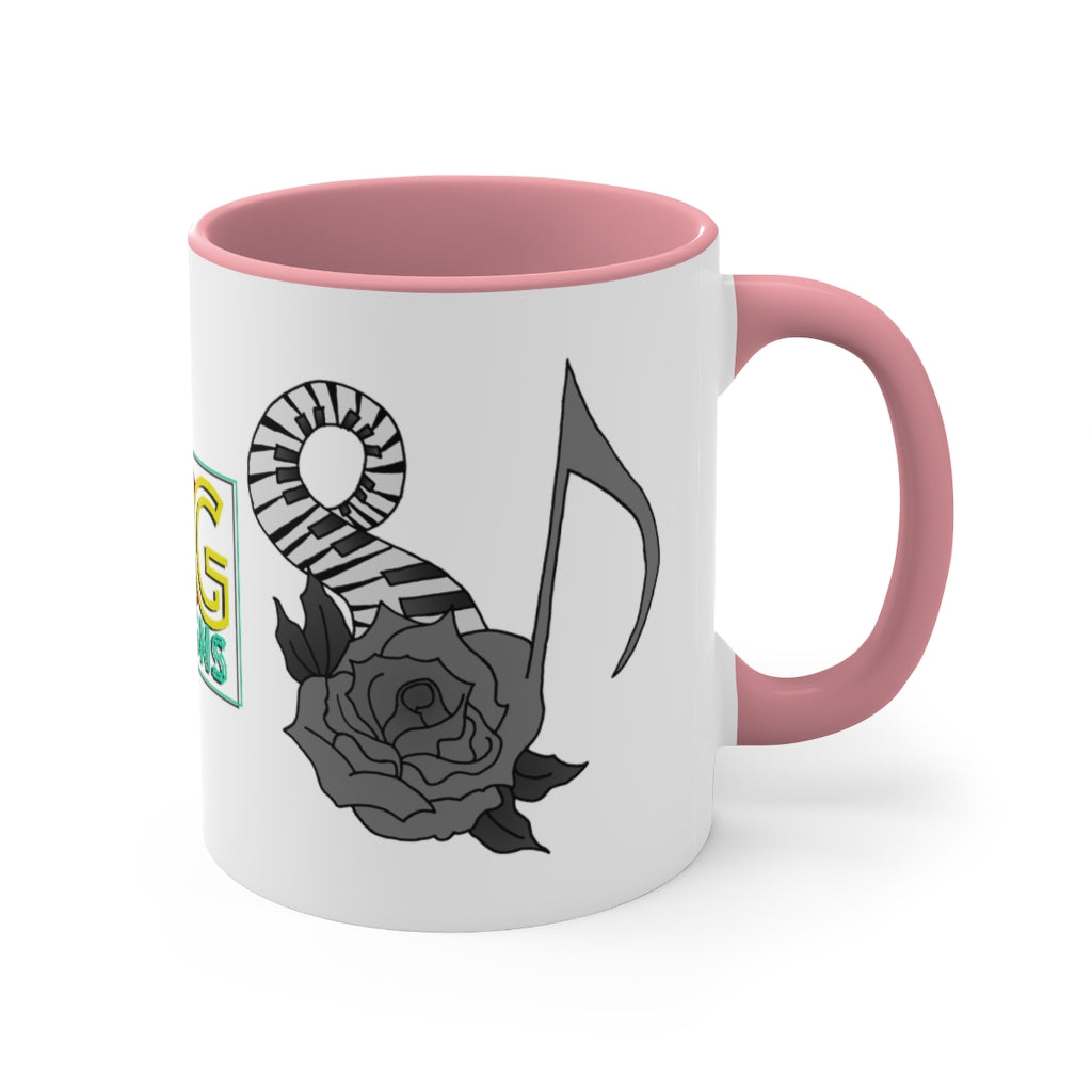 Musical Rose Accent Coffee Mug, 11oz