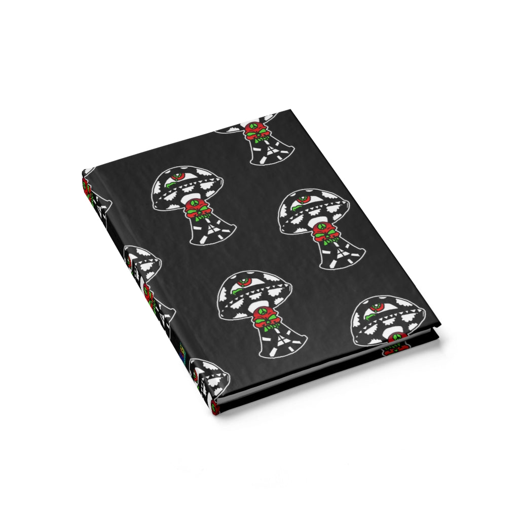 Black and White Skull Shroom Journal - Blank