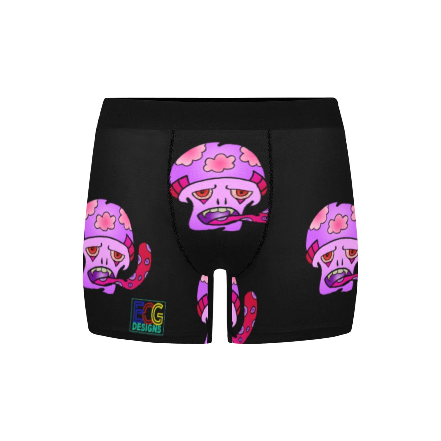 Pink Shroom Men's Boxer Briefs with Inner Pocket (Model L34)