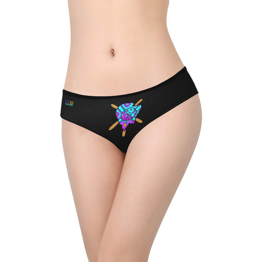 Blue and Purple Melted Popsicle Women's Hipster Panties (Model L33)