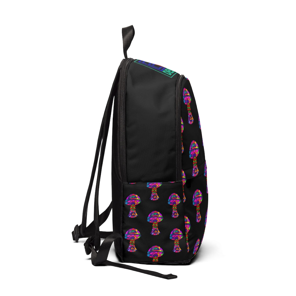 Rainbow Skull Shroom Unisex Fabric Backpack