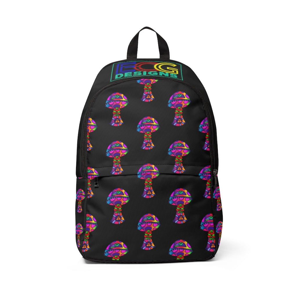 Rainbow Skull Shroom Unisex Fabric Backpack