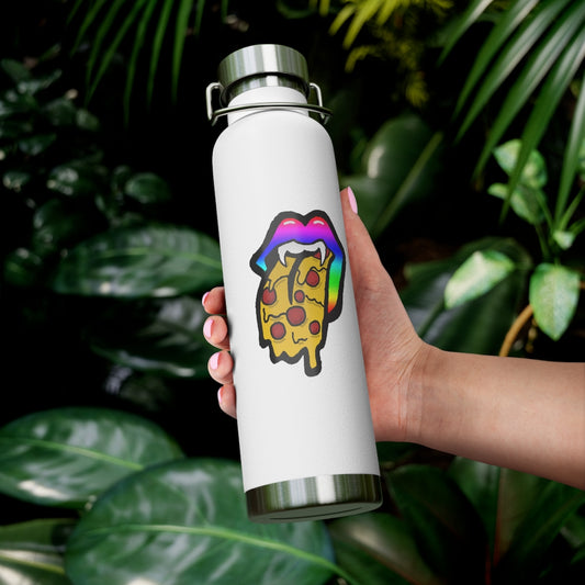 Rainbow Pizza Tongue 22oz Vacuum Insulated Bottle