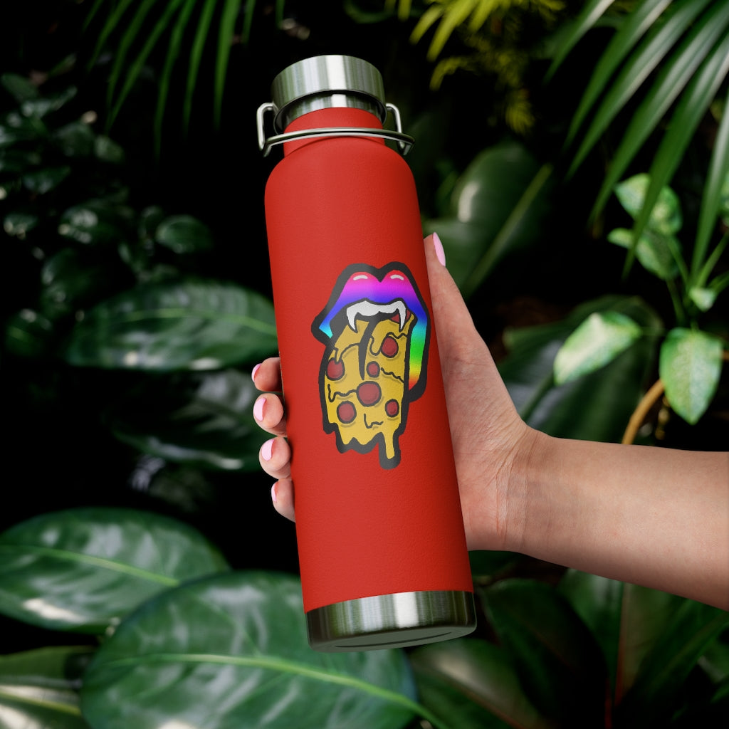 Rainbow Pizza Tongue 22oz Vacuum Insulated Bottle