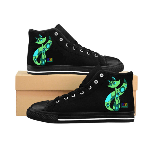 Green Cat Men's Classic Sneakers