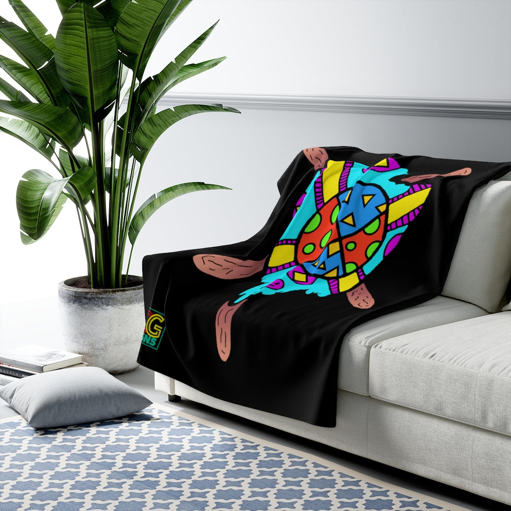 Multicolored Melted Popsicle Sherpa Fleece Blanket