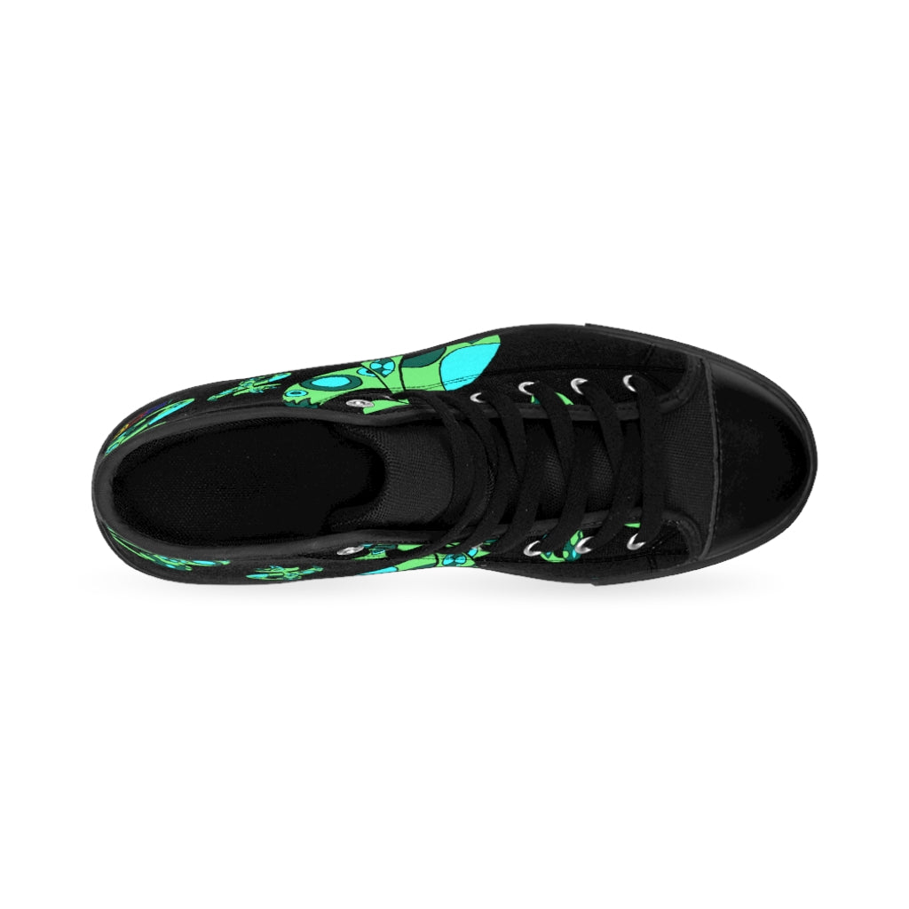 Green Cat Women's High-top Sneakers