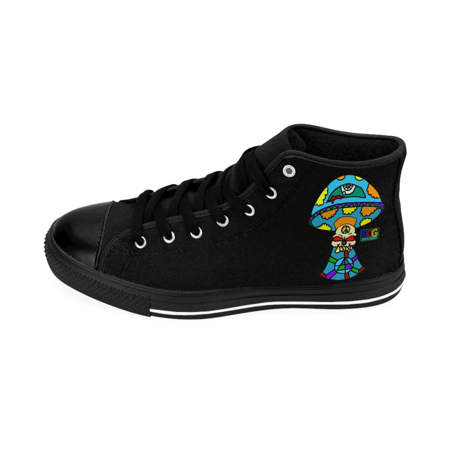 Multicolored Skull Shroom Women's Classic Sneakers