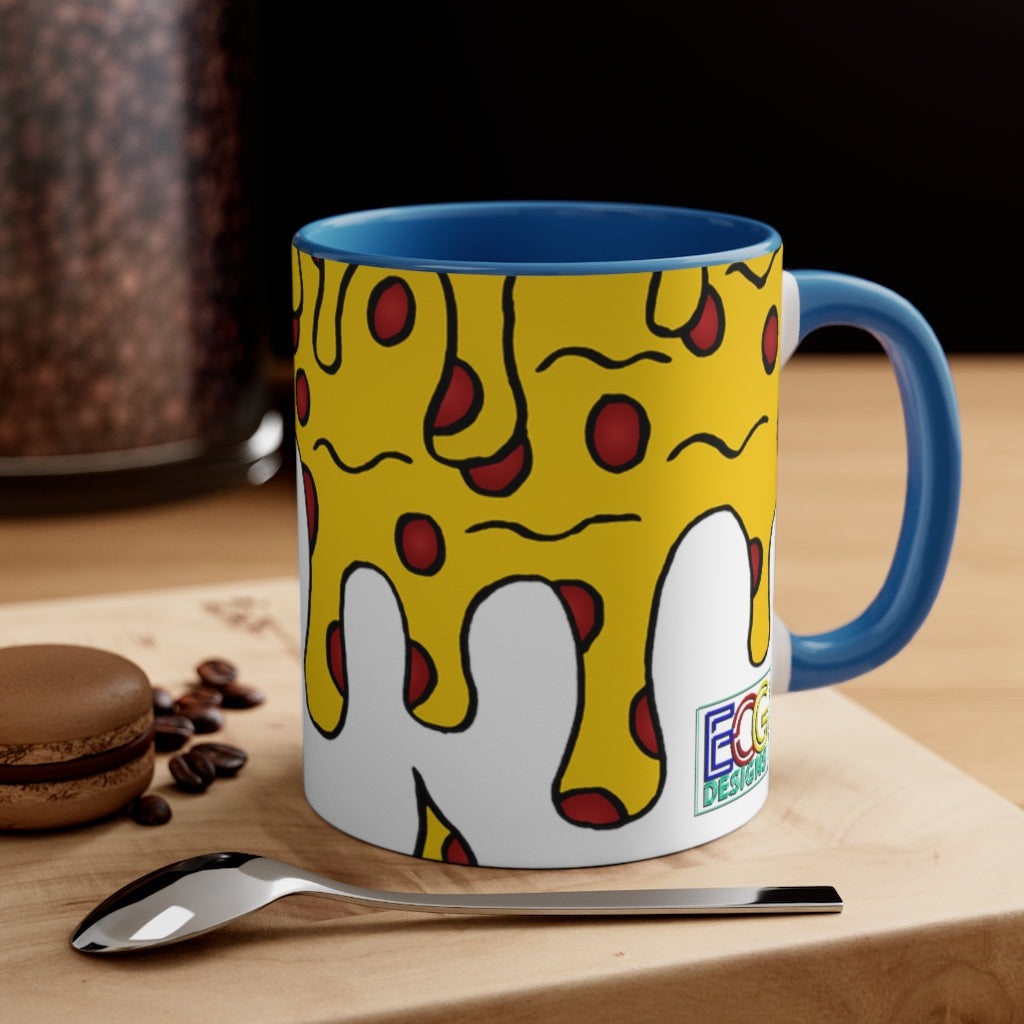 Cheesy Pizza Accent Coffee Mug, 11oz