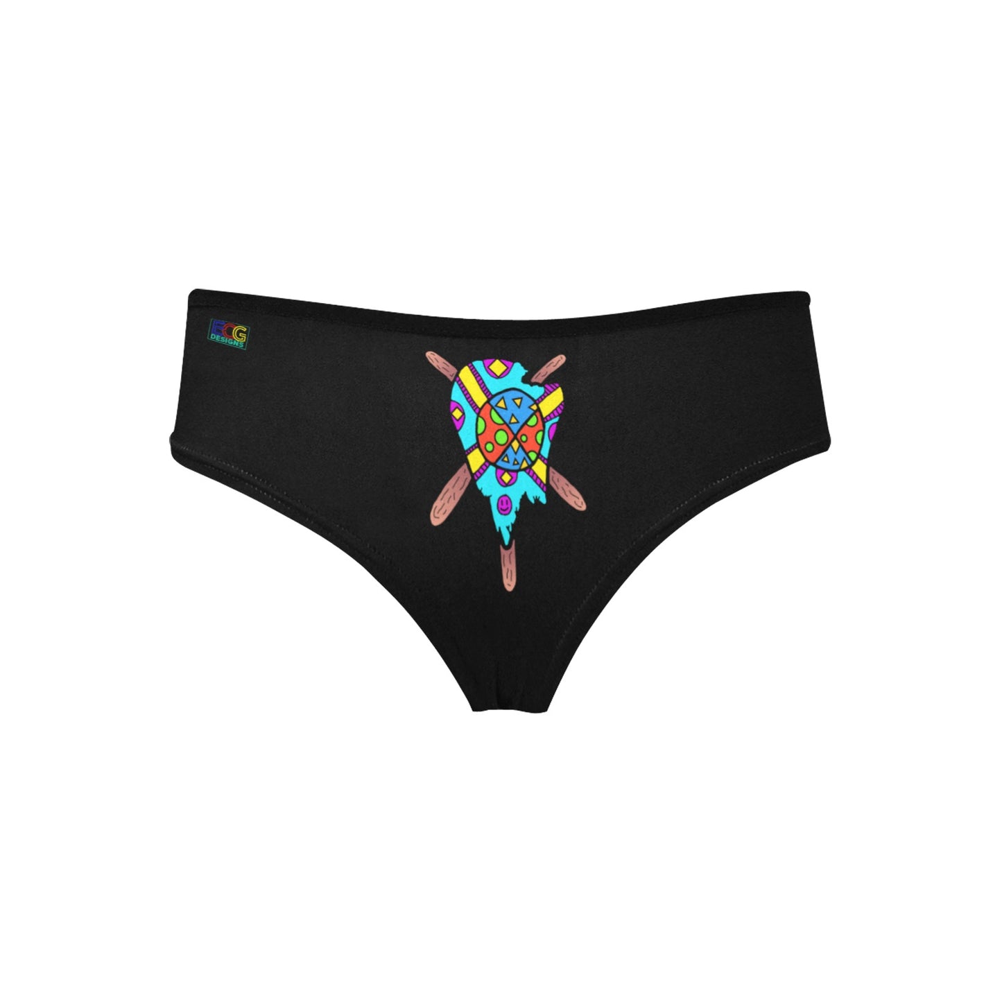 Multicolored Melted Popsicle Women's Hipster Panties (Model L33)