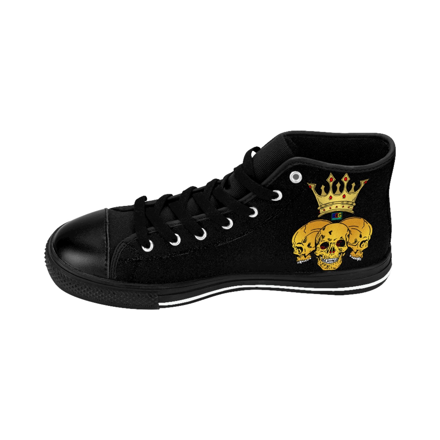 Triple Skull Crown Men's Classic Sneakers