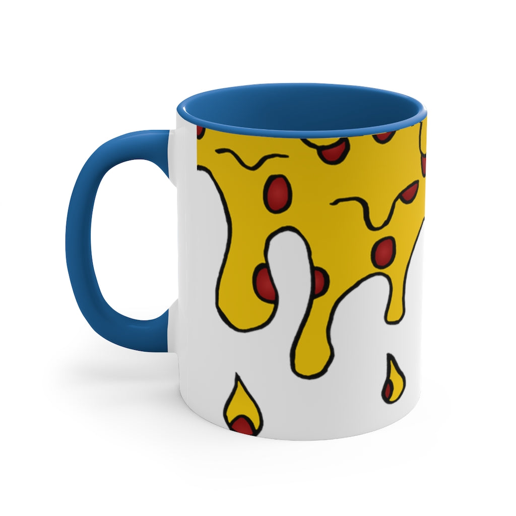 Cheesy Pizza Accent Coffee Mug, 11oz