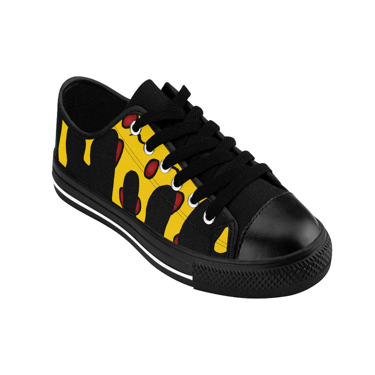 Cheesy Pizza Men's Sneakers (Black)