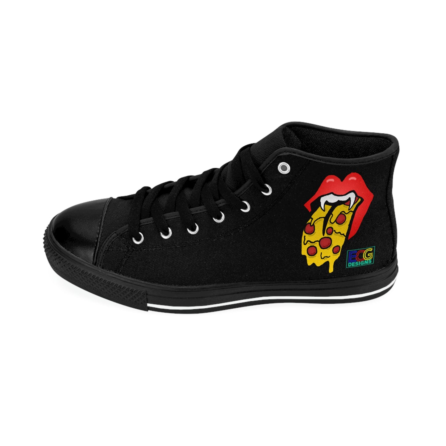 Red Pizza Tongue Women's Classic Sneakers