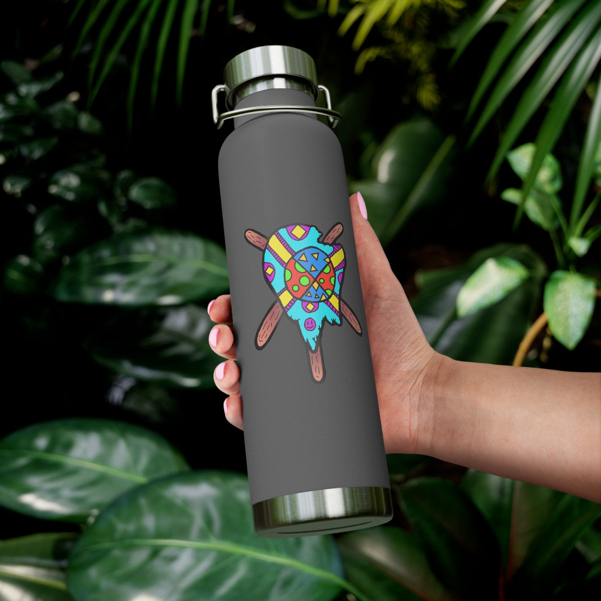 Multicolored Melted Popsicle 22oz Vacuum Insulated Bottle