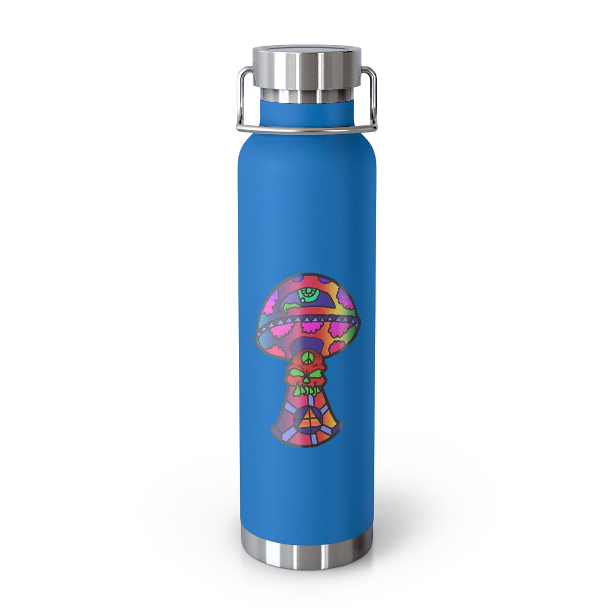 Rainbow Skull Shroom 22oz Vacuum Insulated Bottle