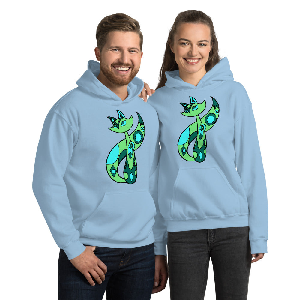 Green Cat Unisex Hoodie