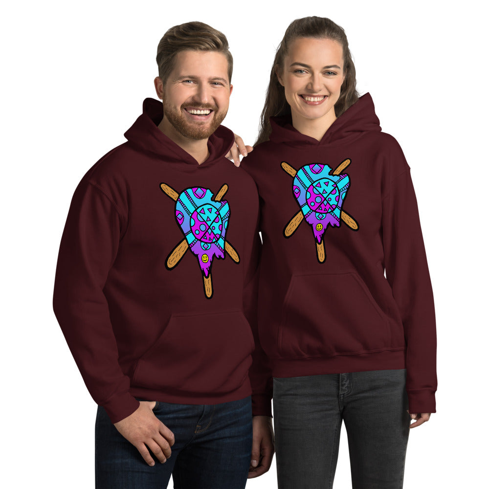 Blue and Purple Melted Popsicle Unisex Hoodie