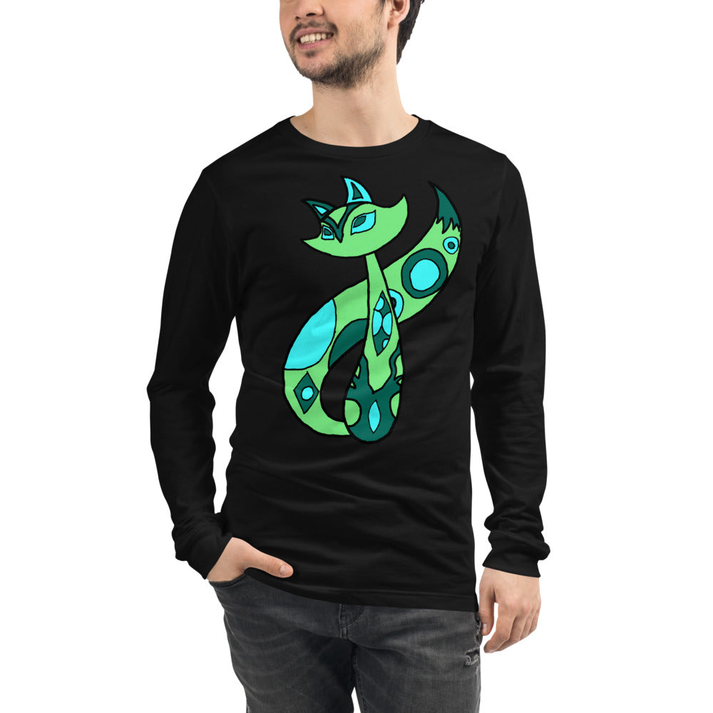 Green Cat Unisex Long Sleeve Tee