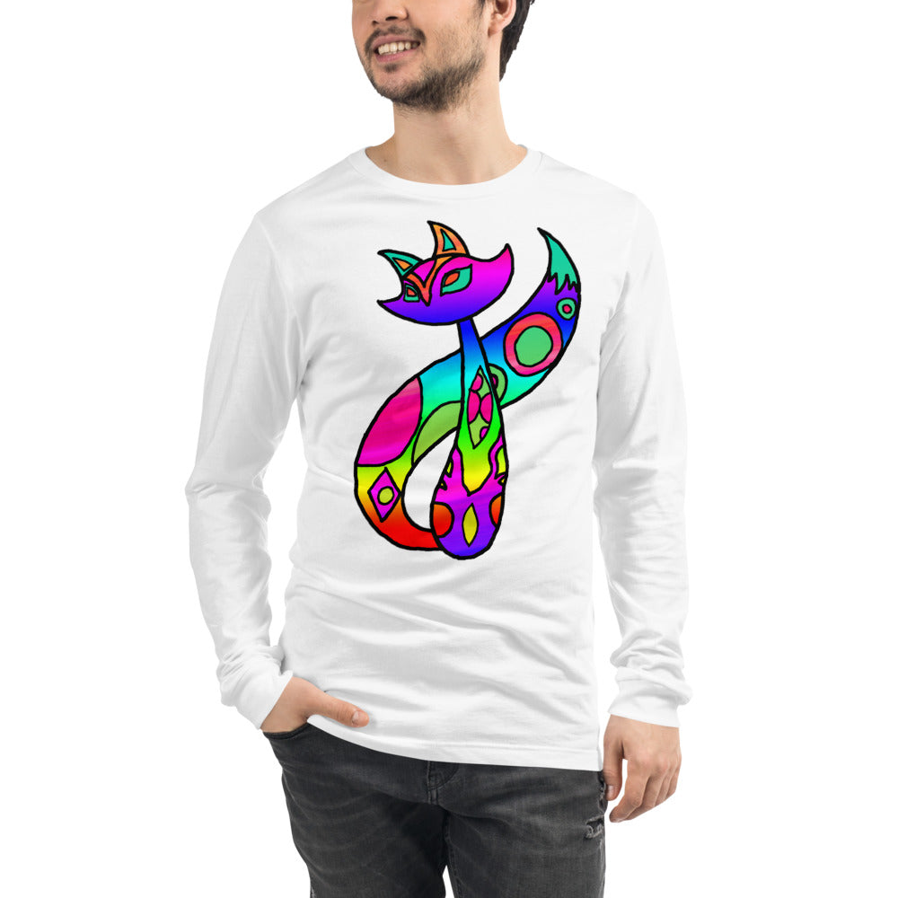 Rainbow Cat Unisex Long Sleeve Tee