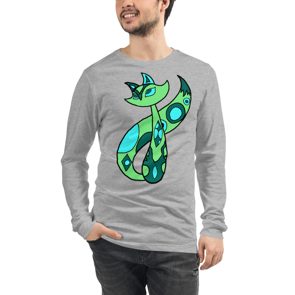 Green Cat Unisex Long Sleeve Tee