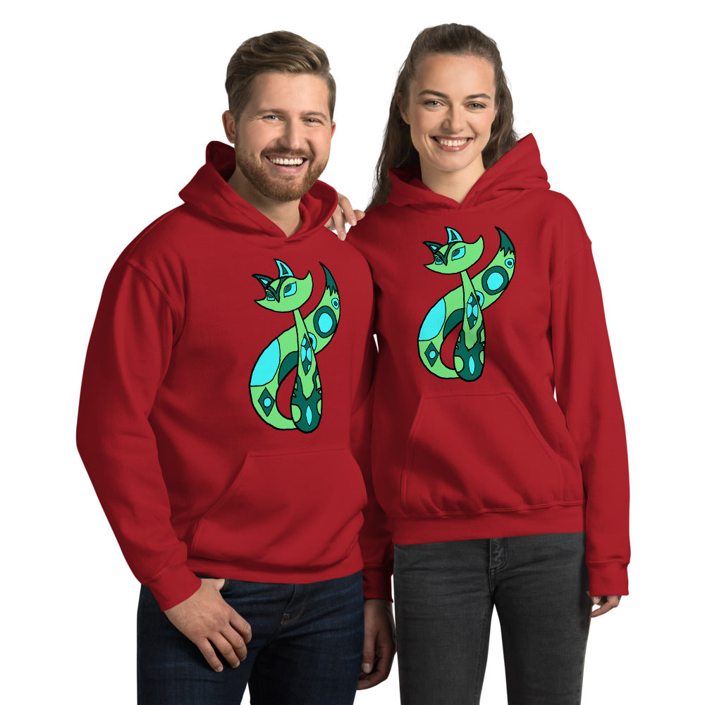 Green Cat Unisex Hoodie