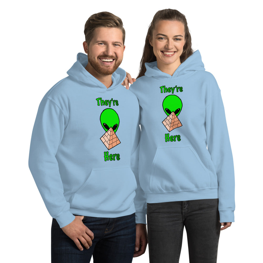 Green Alien Pyramid Unisex Hoodie