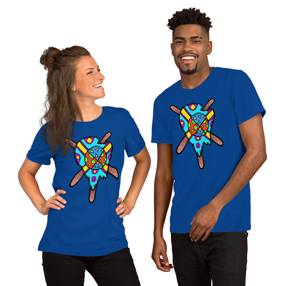 Multicolored Melted Popsicle Short-Sleeve Unisex T-Shirt