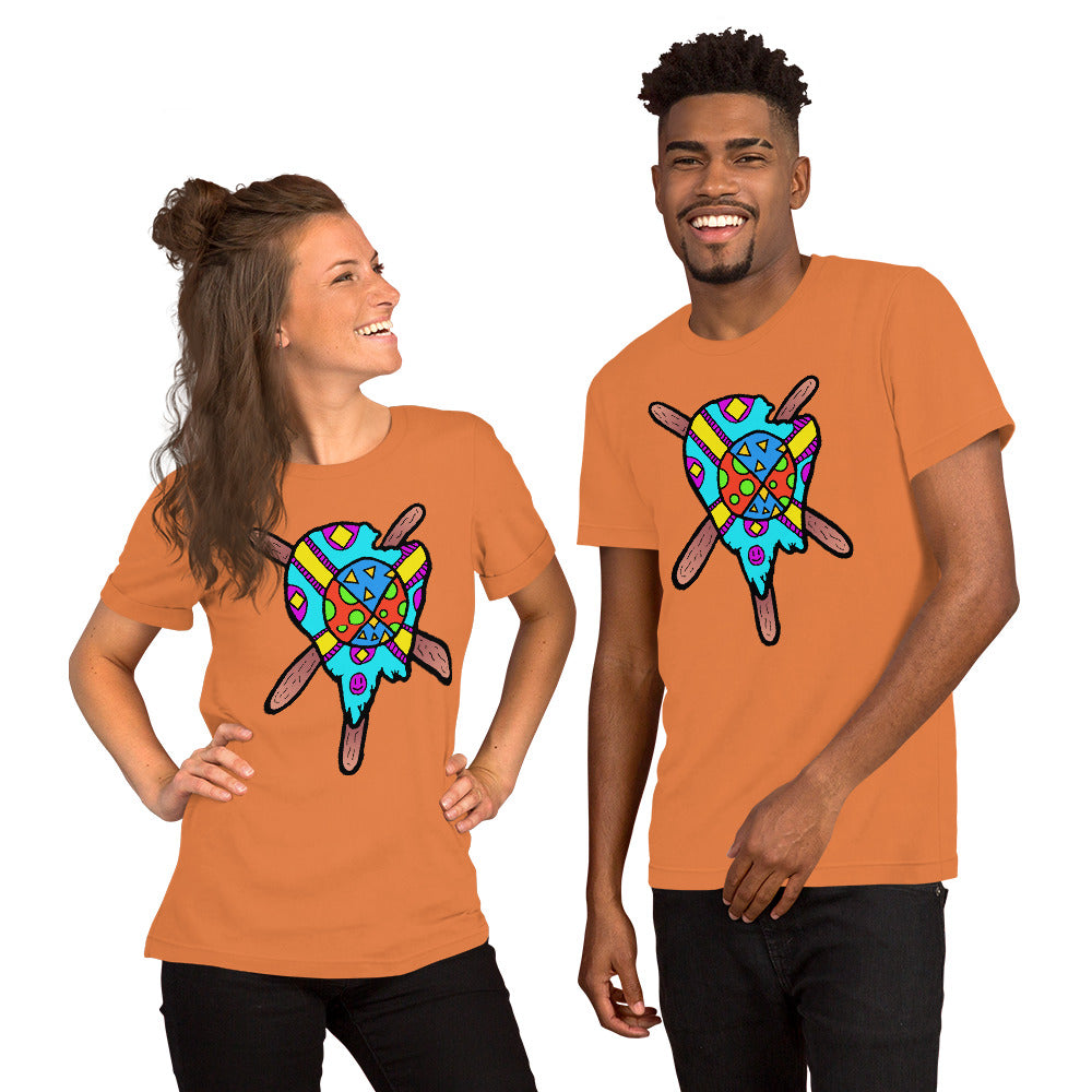 Multicolored Melted Popsicle Short-Sleeve Unisex T-Shirt